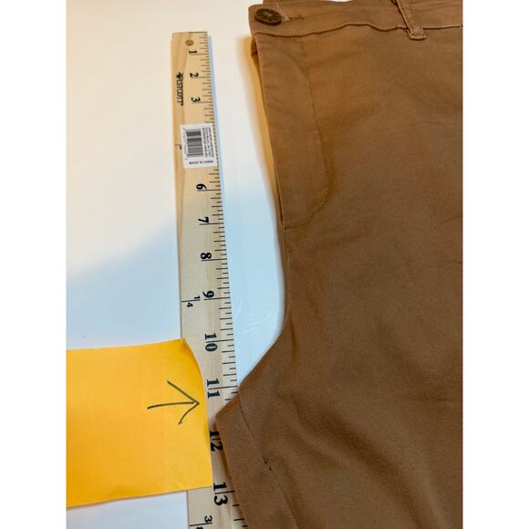KUT from the Kloth Straight Leg Pants 12 Brown Mid Rise Stretch Chino Trouser - Picture 9 of 11